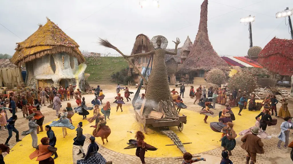film sets of Wicked: Munchkinland dance scene