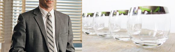 Mad Men whiskey glasses: original vintage Dorothy Thorpe’s
