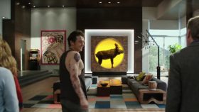 Laird’s bold and beautiful sofa in Why Him?
