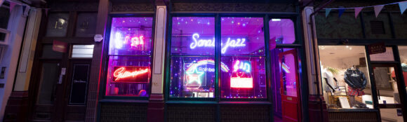 ‘Electric City’ neon display lights up Leadenhall Market